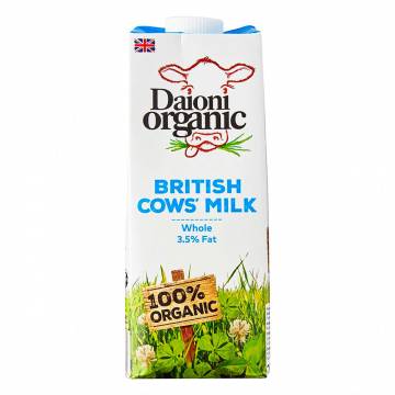 Daioni Organic Whole UHT Milk, 1L