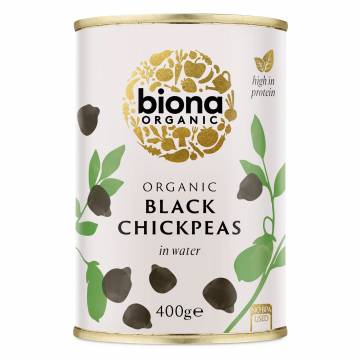 Biona Organic Black Chick Peas  400g