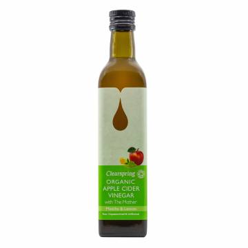 Clearspring Organic Apple Cider Vinegar with The Mother - Matcha & Lemon, 500ml