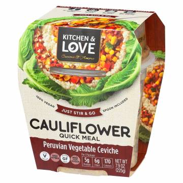 Cucina & Amore Kitchen & Love Peruvian Vegetable Ceviche Cauliflower Quick Meal, 225g