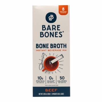 Barebones Instant Beef Bone Broth Stick Pack of 8