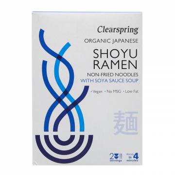 Clearspring Organic Japanese Shoyu Ramen Noodles with Soya Sauce Soup, 210g