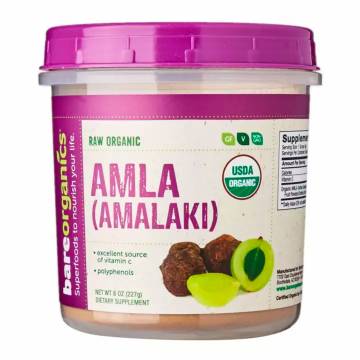 BareOrganics Amla (Indian Gooseberry) Powder, Raw Organic, 227g