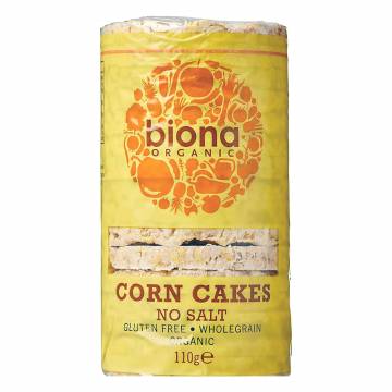 Biona Organic Corn Cakes No Salt - 100% Corn 100g
