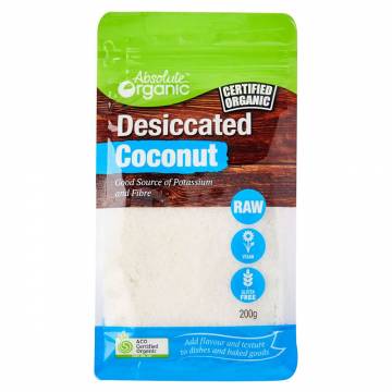 Absolute Organic Desiccated Coconut, 200g