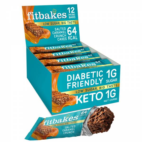 Fitbakes Salted Craramel Crunch Bar, 19g x 12