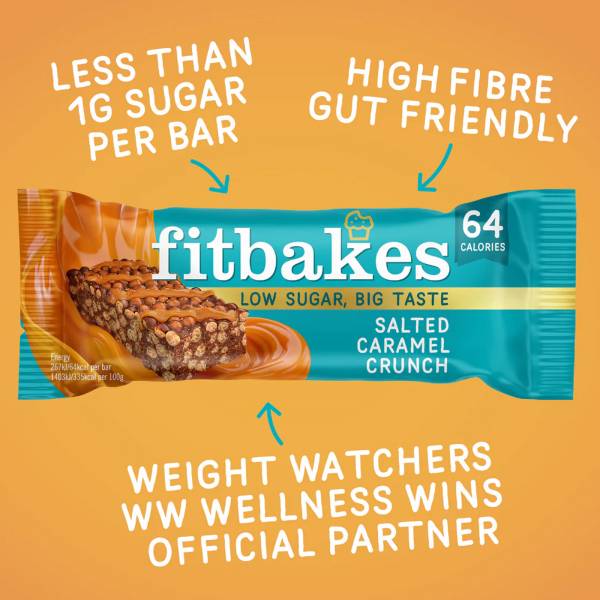 Fitbakes Salted Craramel Crunch Bar, 19g x 12