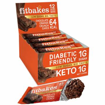 Fitbakes Hazelnut Choc Crunch Bar, 19g x 12