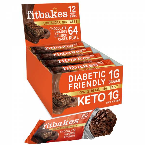 Fitbakes Hazelnut Choc Crunch Bar, 19g x 12