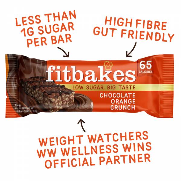 Fitbakes Hazelnut Choc Crunch Bar, 19g x 12