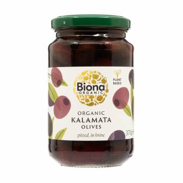 Biona Organic Kalamata Olives Pitted in Brine, 370g