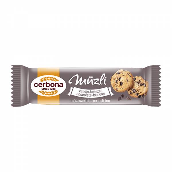 Cerbona Choco Biscuit Muesli Bar, 5 x 20g