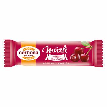 Cerbona Sour Cherry Muesli Bar, 5 x 20g