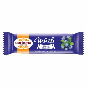 Cerbona Blueberry Muesli Bar With Youghurt Coating, 5 x 20g