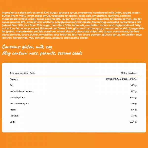 Cerbona Muesli Max Chocolate Caramel Bar, 5 x 30g