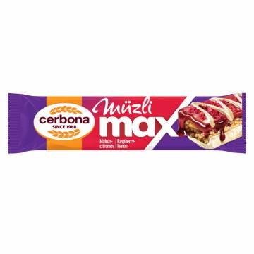 Cerbona Muesli Max With Raspberry & Lemon Bar, 5 x 30g
