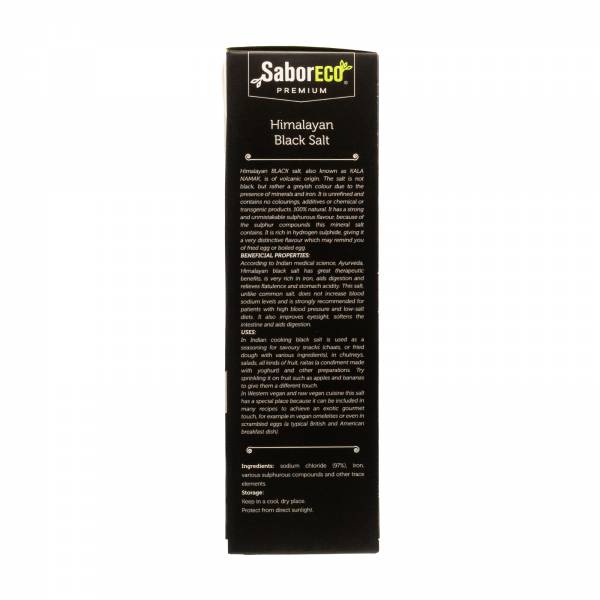 Saboreco Fine Black Himalayan Rock Salt, 1kg
