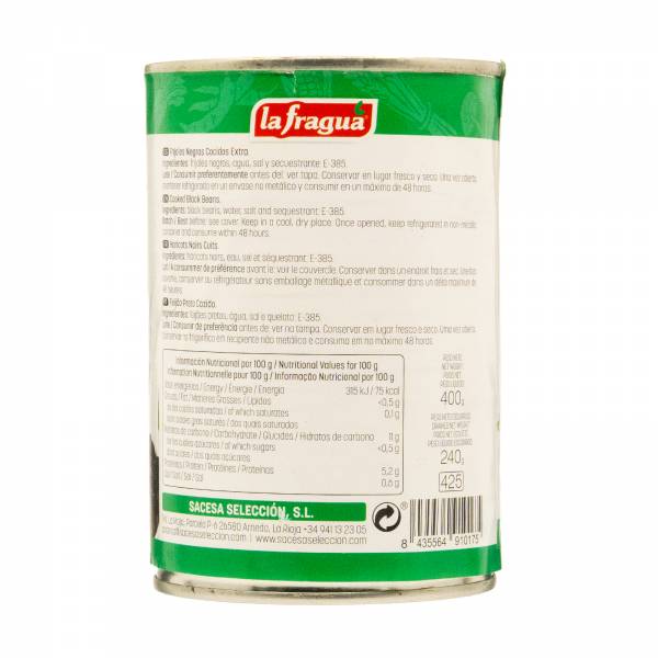 La Fragua Extra Black Beans, 400g