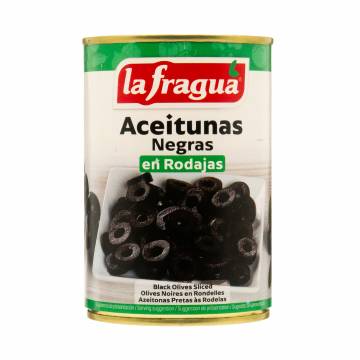 La Fragua Sliced Black Olives, 390g