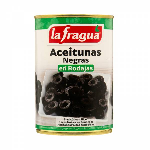 La Fragua Sliced Black Olives, 390g