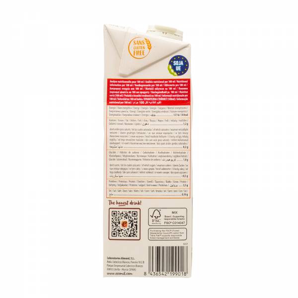 Ecomil Organic Soya Milk - Sugar Free, 1L