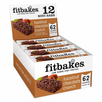 Fitbakes Hazelnut Choc Crunch Bar, 19g x 12