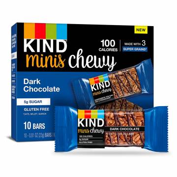 KINDS Dark Chocolate Chewy Minis Bar, 229.6g (10 bars)