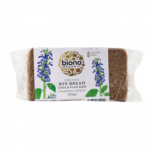 Biona Organic Rye Chia & Flax Bread  500g