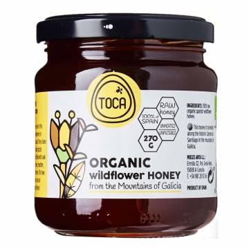 TOCA HONEY Raw Organic Mountain Honey, 270g