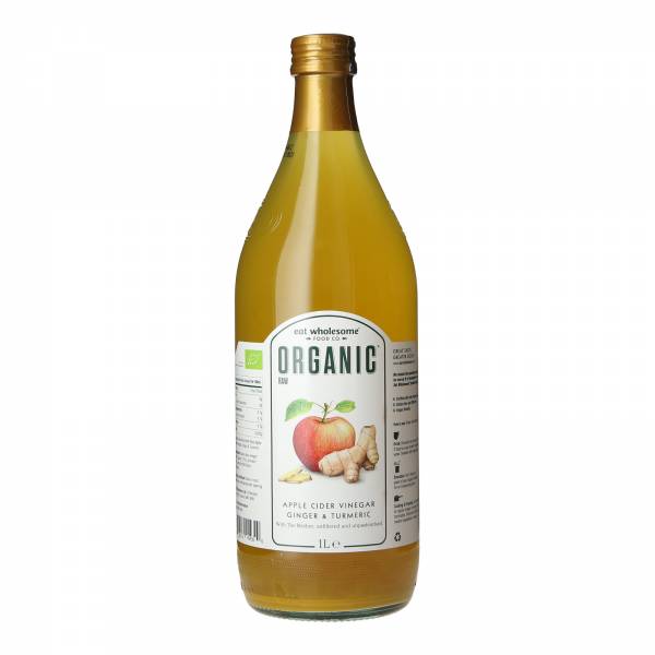 Eat Wholesome Organic Raw Apple Cider Vinegar With Ginger Turmeric, 1L