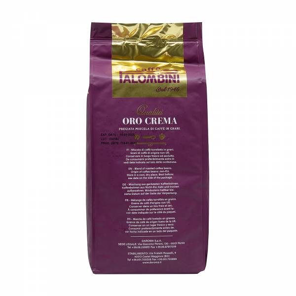 Palombini Oro Crema Italian Whole Roasted Coffee Beans  1Kg