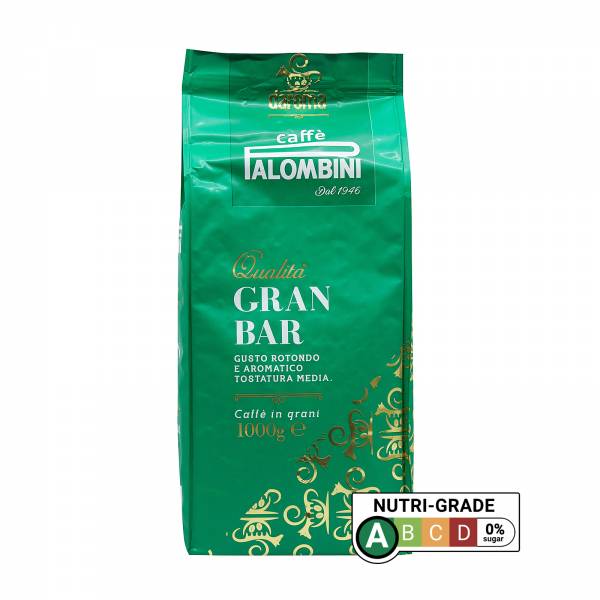 Palombini Gran Bar Italian Whole Roasted Coffee Beans  1Kg