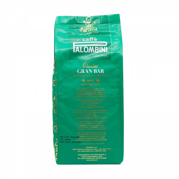Palombini Gran Bar Italian Whole Roasted Coffee Beans  1Kg