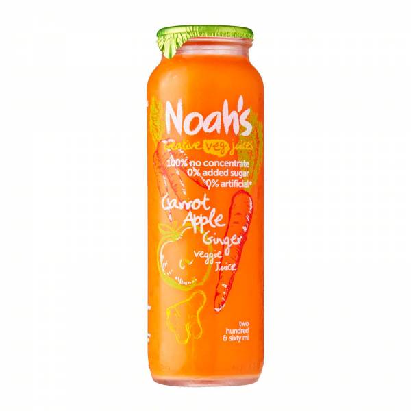 Noah's Carrot Apple Ginger Veggie Juice, 260 ml - Case