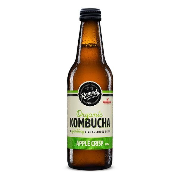 Remedy Organic Kombucha Apple Crisps, 330 ml - Case