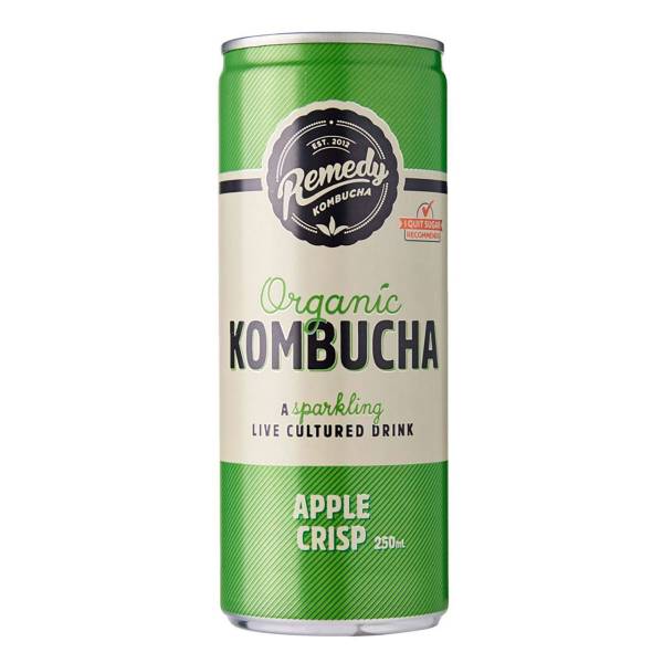Remedy Organic Kombucha Apple Crisps, 250ml - Case