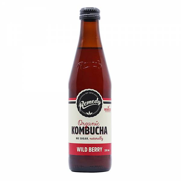Remedy Organic Kombucha Wild Berry, 330 ml - Case