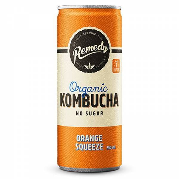 Remedy Organic Kombucha Orange Squeeze, 250 ml - Case