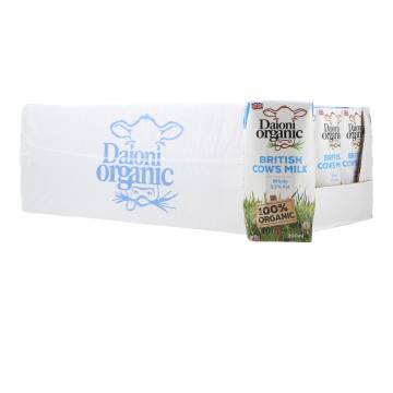 Daioni Organic Whole UHT Milk, 200 ml - Case