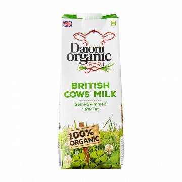 Daioni Organic Semi-Skimmed UHT Milk, 1L