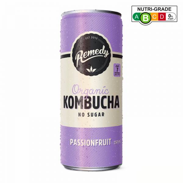 [BCRS] Remedy Organic Kombucha Passionfruit 250ml x 4 (+$0.40)