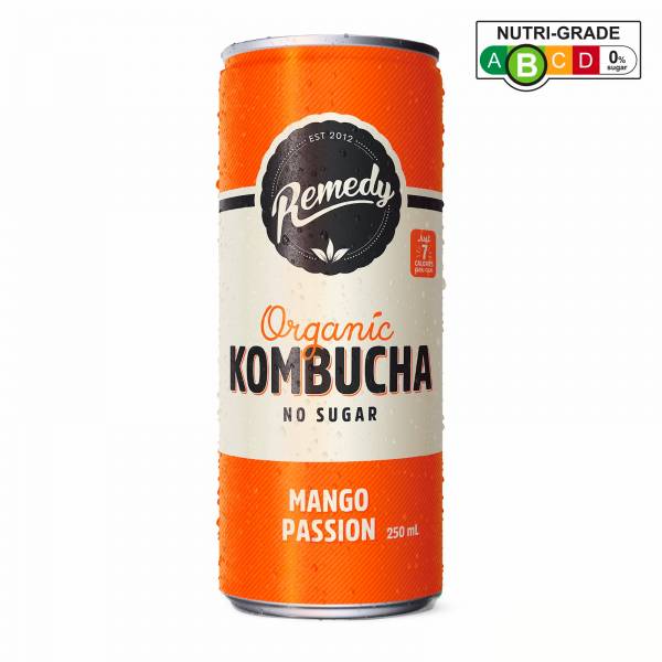 [BCRS] Remedy Organic Kombucha Mango Passion 250ml x 4 (+$0.40)