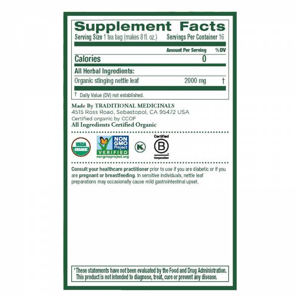 Traditional Medicinals Organic Nettle Leaf, 24.09g