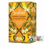 Pukka Herbal Ayurveda Organic Lemon, Ginger & Manuka Honey, 20 Herbal Tea Sachets