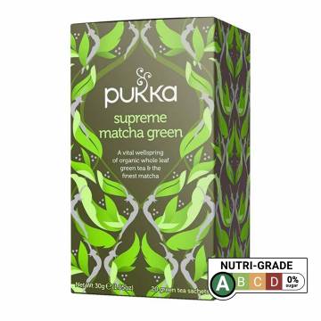 Pukka Herbal Ayurveda Organic Supreme Matcha Green, 20 Herbal Tea Sachets