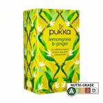 Pukka Herbal Ayurveda Organic Lemongrass & Ginger, 20 Herbal Tea Sachets