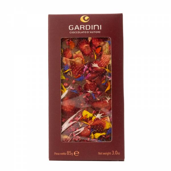 Gardini Milk Chocolate 32% with Berries & Edible Flowers, 85g
