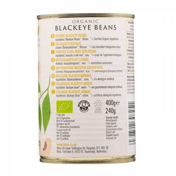 Biona Organic Blackeye Beans  400g