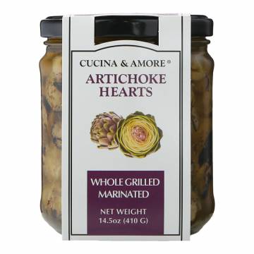 Cucina & Amore Kitchen & Love Whole Grilled Artichokes Heart, 410g