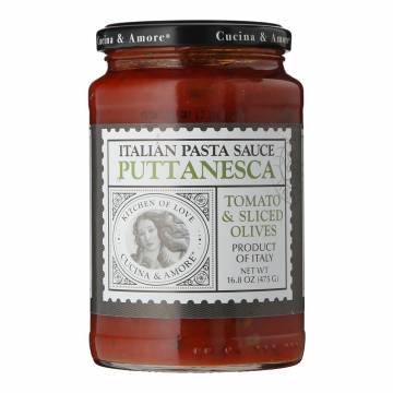 Cucina & Amore Kitchen & Love Puttanesca Pasta Sauce (Olive), 475g